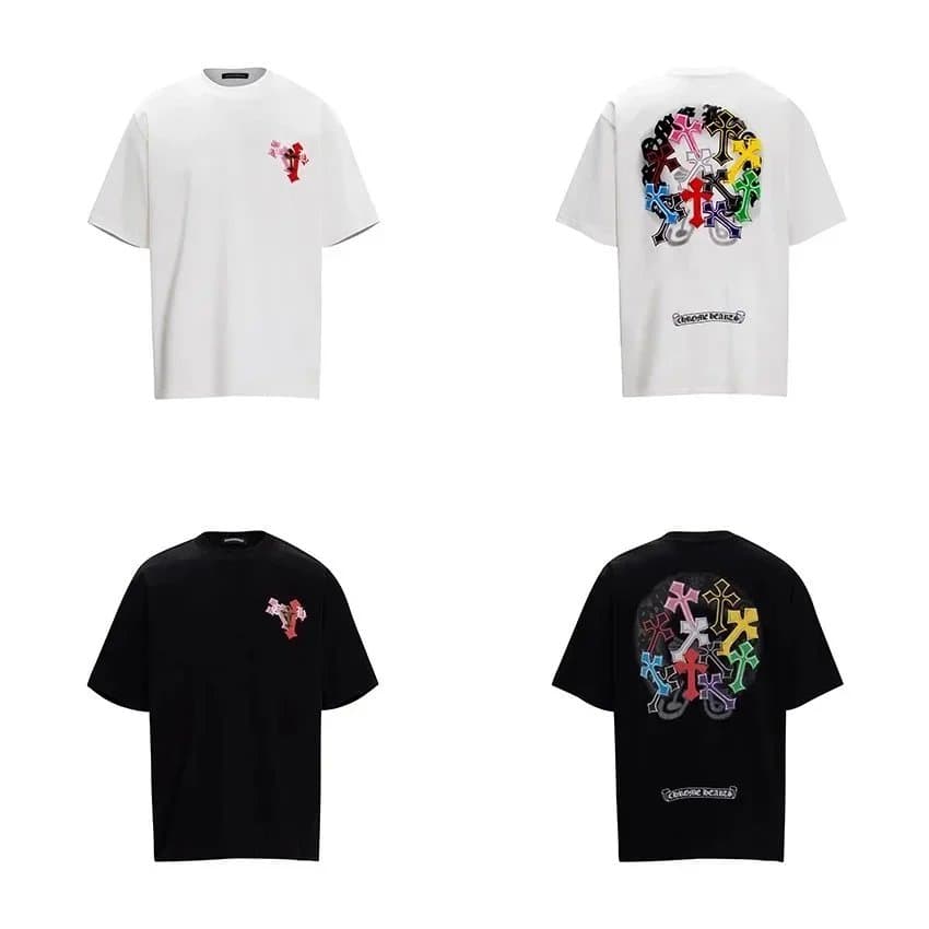 Chrome Hearts Cross Logo T-Shirt Multi-Color Cross Print