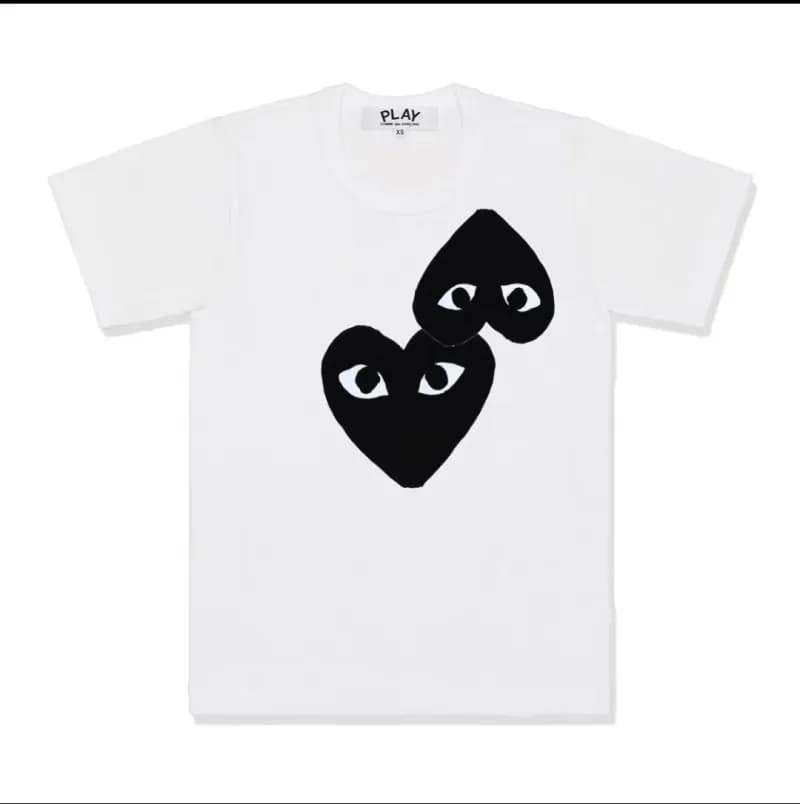 Comme des Garçons Heart Eyes T-Shirt Double Heart Logo