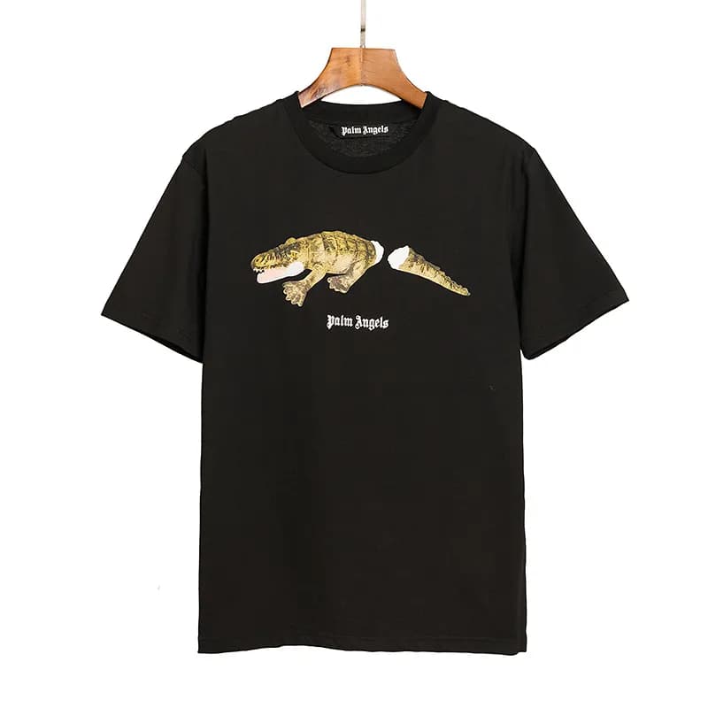 Palm Angels Dinosaur Graphic Tee Crocodile Print