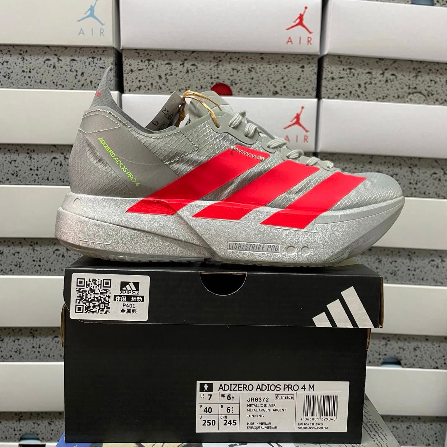 Adidas Adizero Adios Pro 4 Metallic Silver
