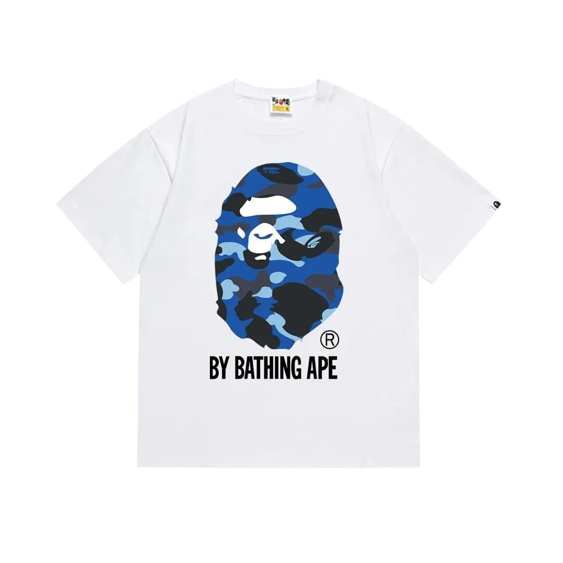 BAPE Ape Head Tee Blue Camo Ape Head