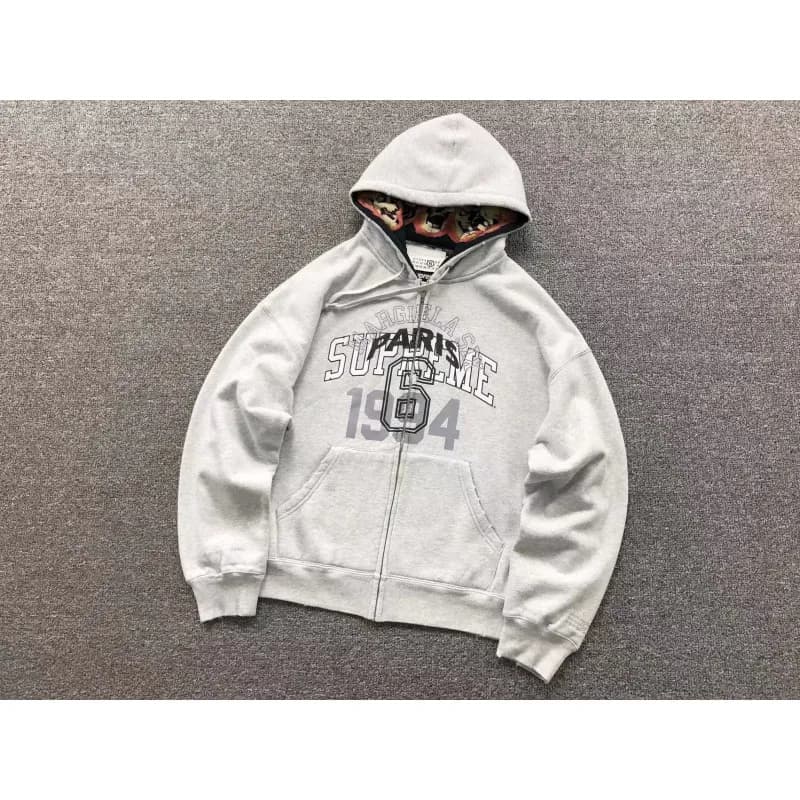 Supreme Coaches Jacket Navy Yellow Logo — E573#拉链卫衣灰色