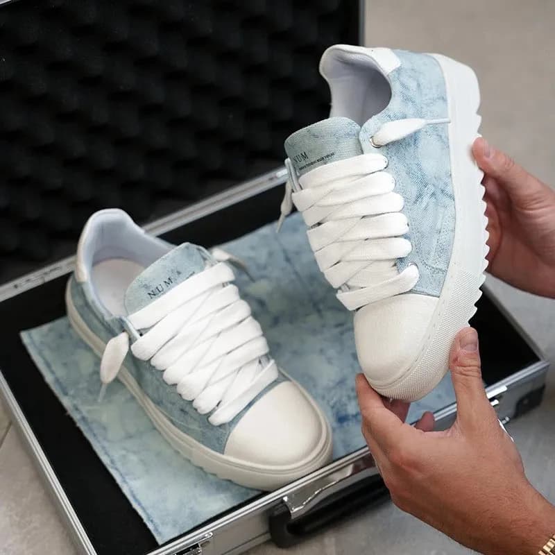 Numeris Atelier Low Top Sneaker Acid Wash Denim