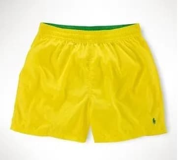 Polo Ralph Lauren Polo Swim Trunks Bright Yellow with Green Waistband