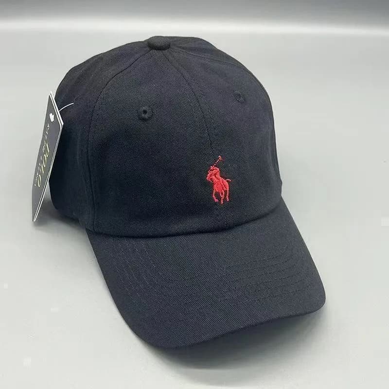 Polo Ralph Lauren Polo Baseball Cap Classic Fit — 黑帽红标