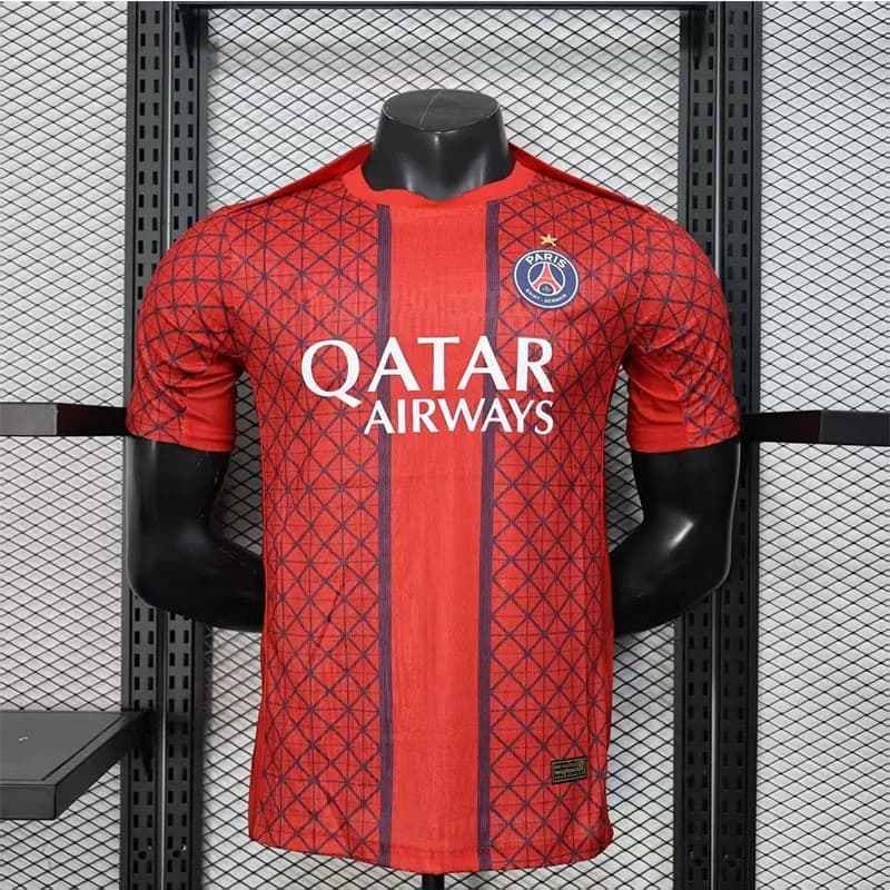 Adidas Home Jersey 2024 — 2526巴黎红色训练服带星球员