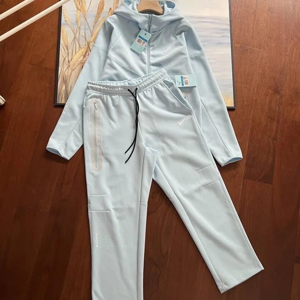 Nike Tech Fleece Hoodie and Joggers Ice Blue