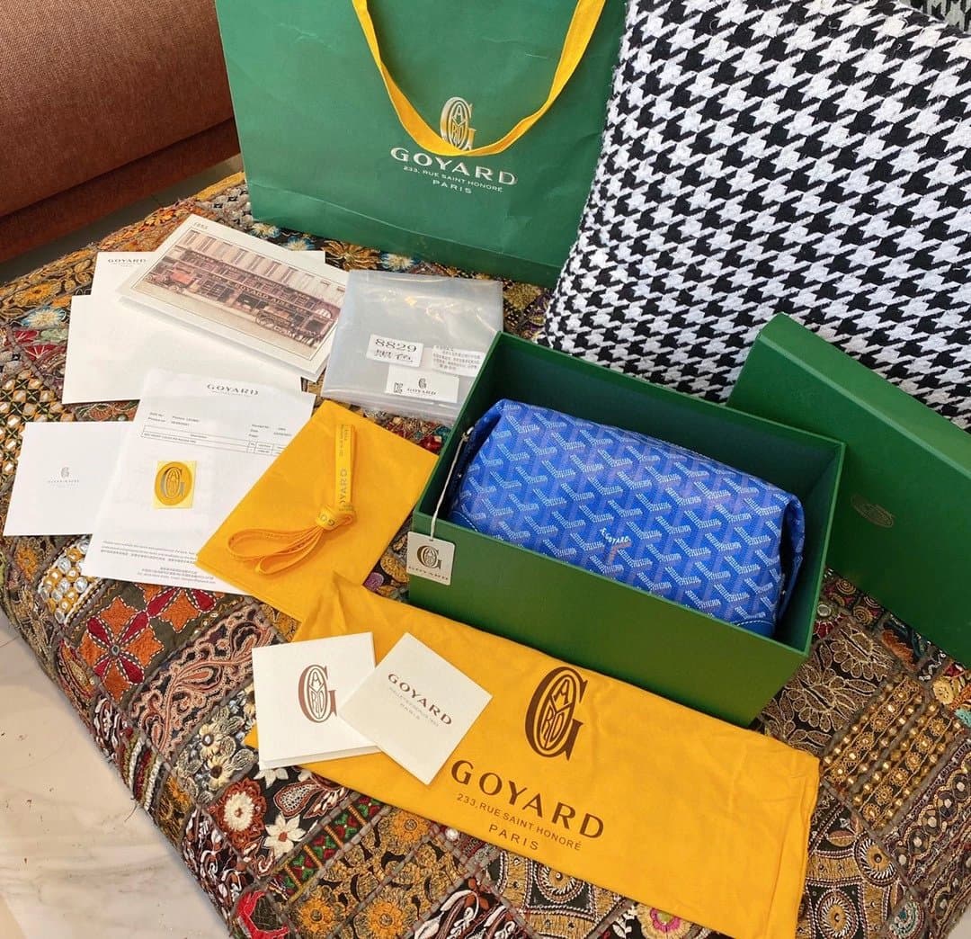 Goyard Saint Louis Blue Goyardine Canvas