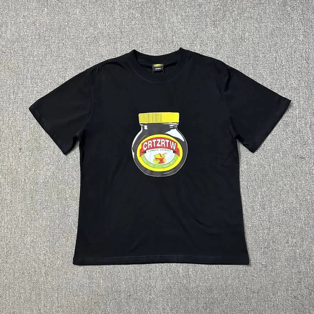 Corteiz Graphic Tee Pink Script Logo — 3221黑色