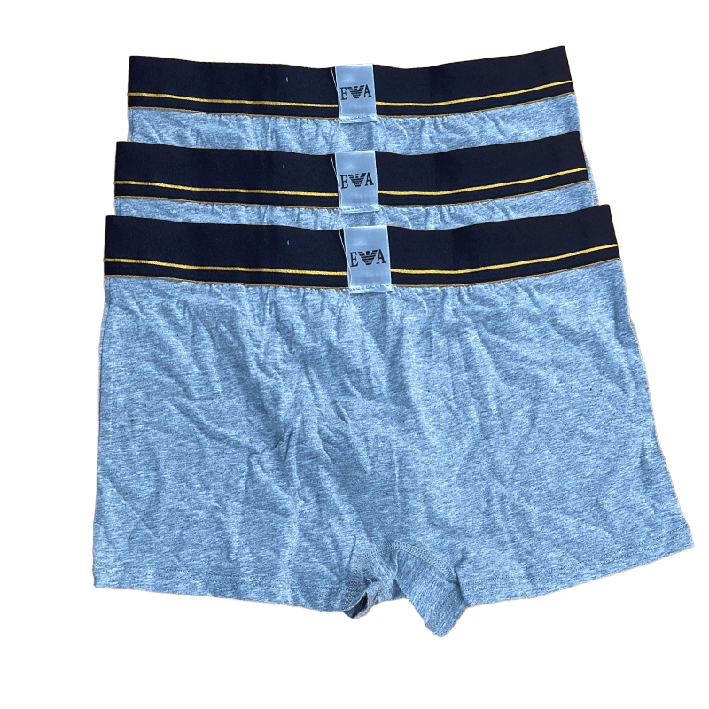 Emporio Armani Boxer Briefs Gold Logo Waistband — 2979001NK-三条装