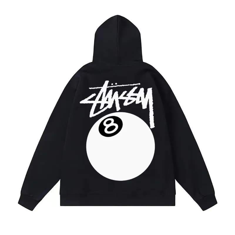 Stüssy Hooded Sweatshirt Dice Logo — 108 black and white balls