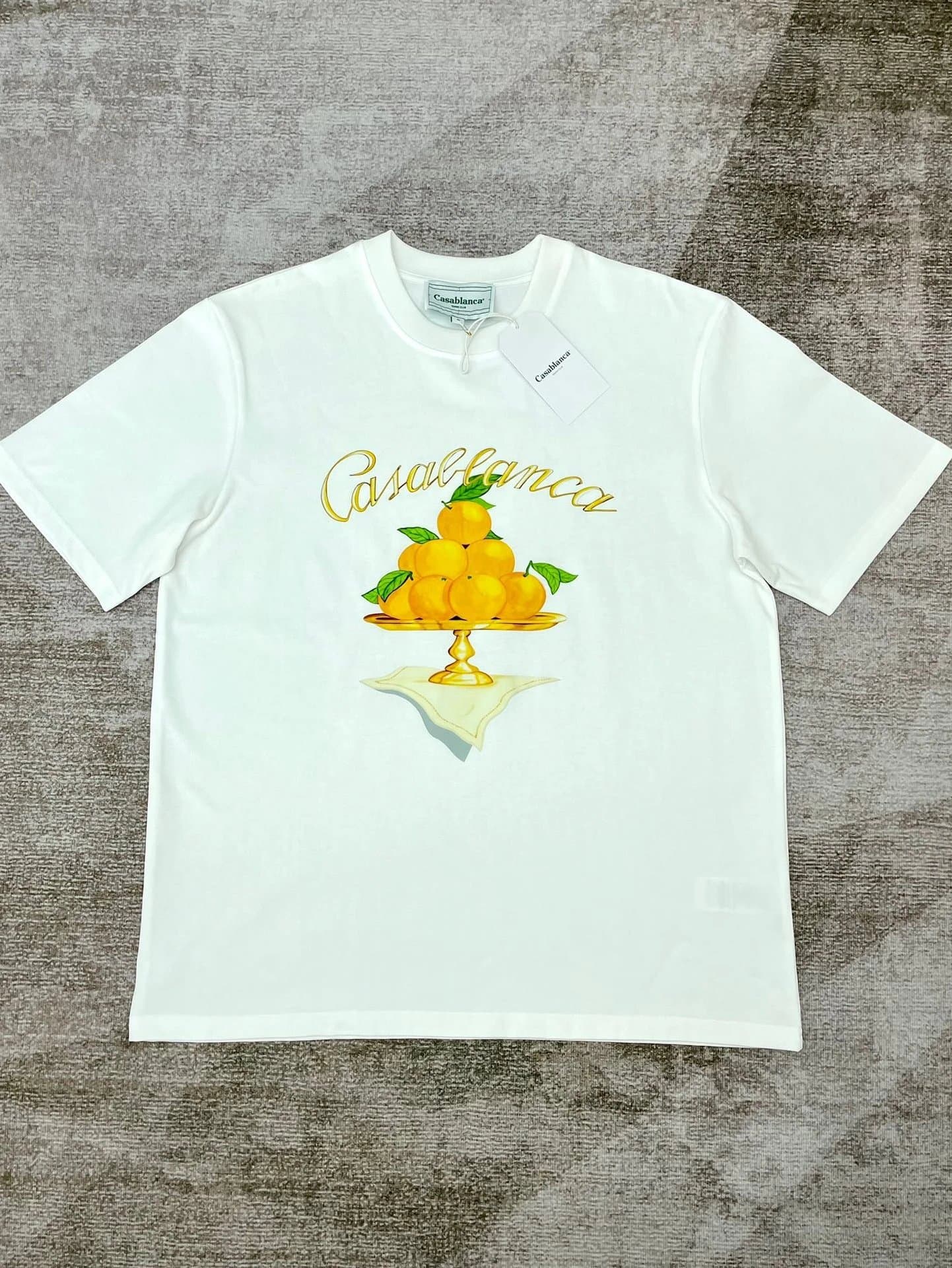 Casablanca Orange Print T-Shirt Oranges on Stand
