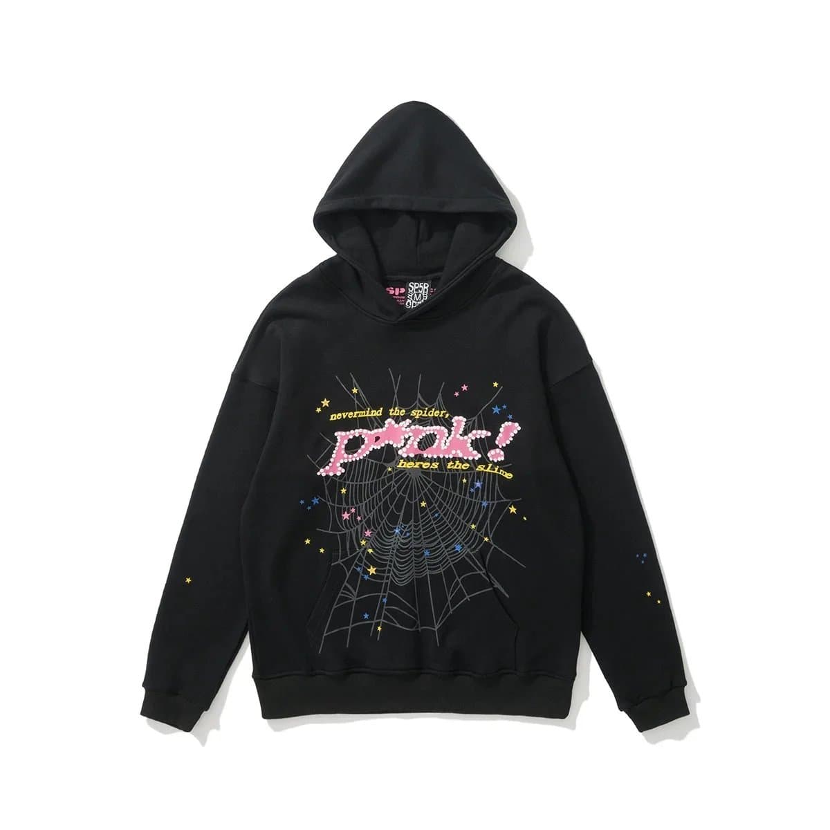 Sp5der Hoodie Spider Web Pink Logo
