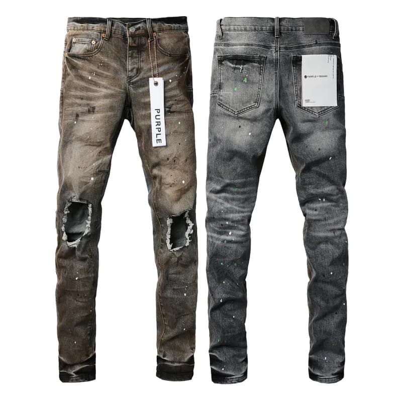 Levi's Distressed Slim Fit Jeans Paint Splatter Ripped