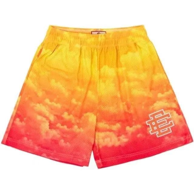 Fear of God Essentials Mesh Shorts Sunset Cloud Print