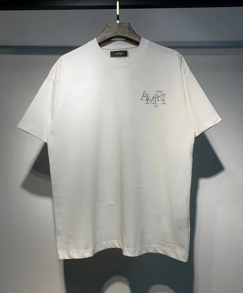 Amiri Logo Tee Bold Logo — 677 white