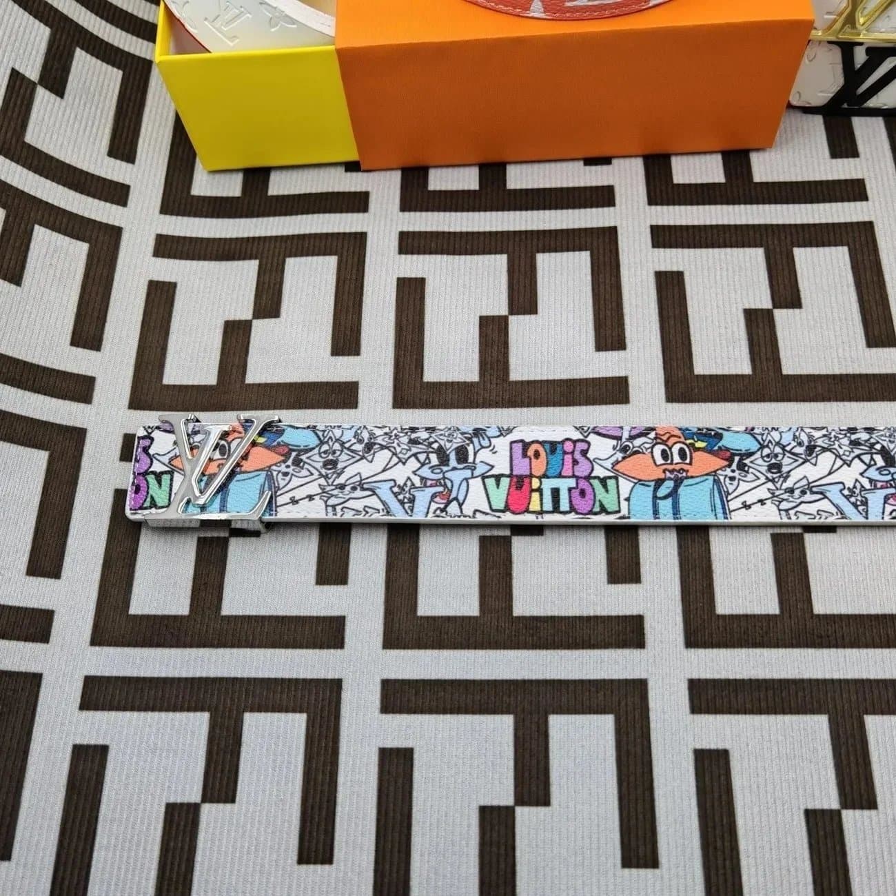 Louis Vuitton × Supreme LV Belt Cartoon Print