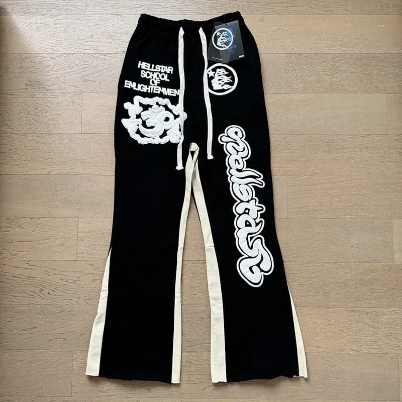 Corteiz Track Pants Logo-Embroidered Side Stripe — 719 黑色