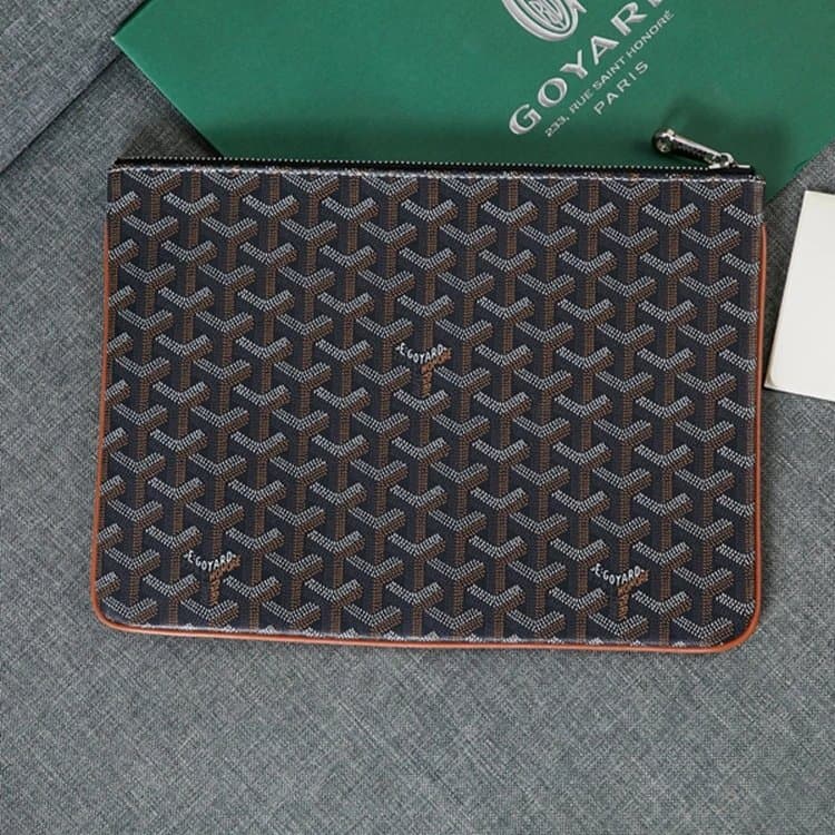 Goyard Pouch Saint Louis Pattern — 黑配土黄