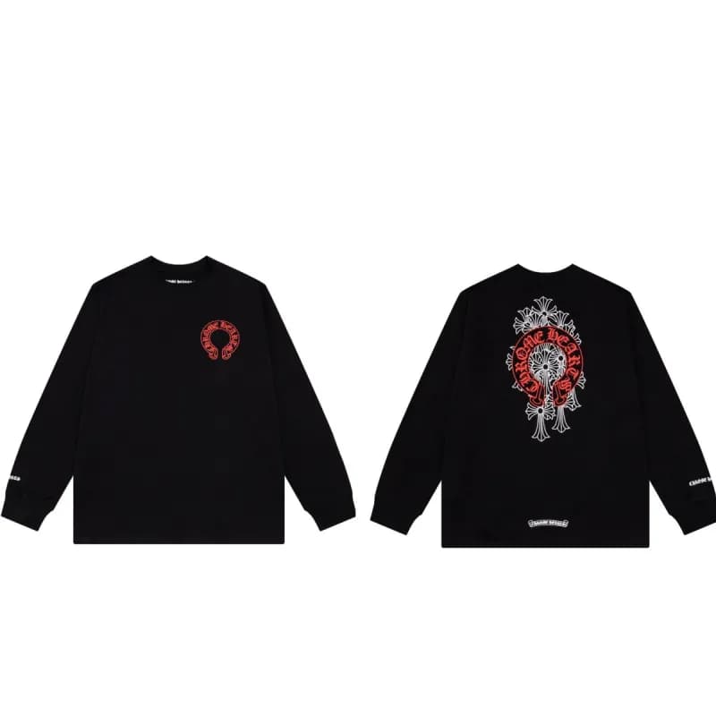 Chrome Hearts Long Sleeve Tee Cross Logo Print