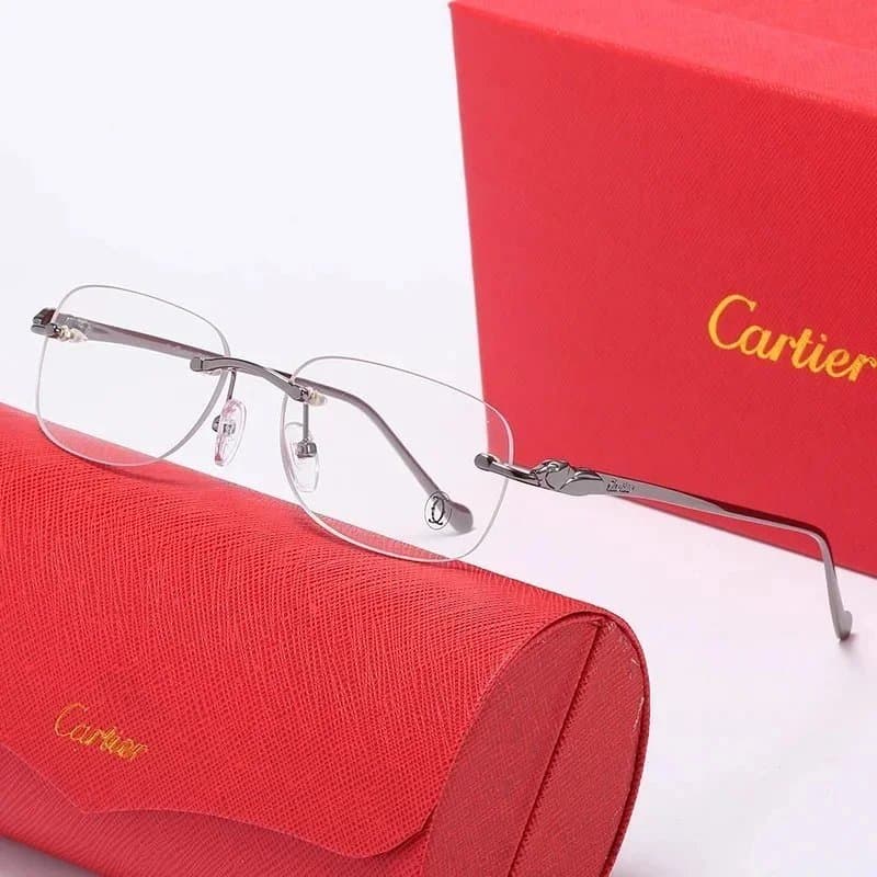 Cartier Juste Un Clou Rimless Glasses Silver Frame