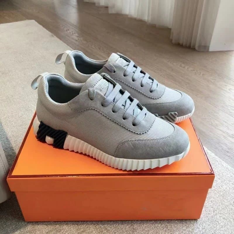 Hermès Oran Sneaker Grey Suede and Mesh