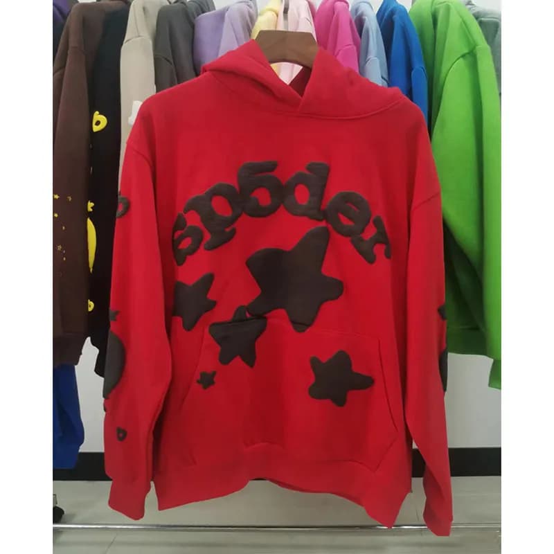 Sp5der Hooded Sweatshirt Star Logo Appliqué