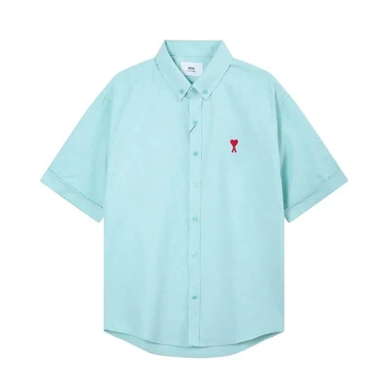 AMI Paris Short-Sleeve Shirt Heart Logo