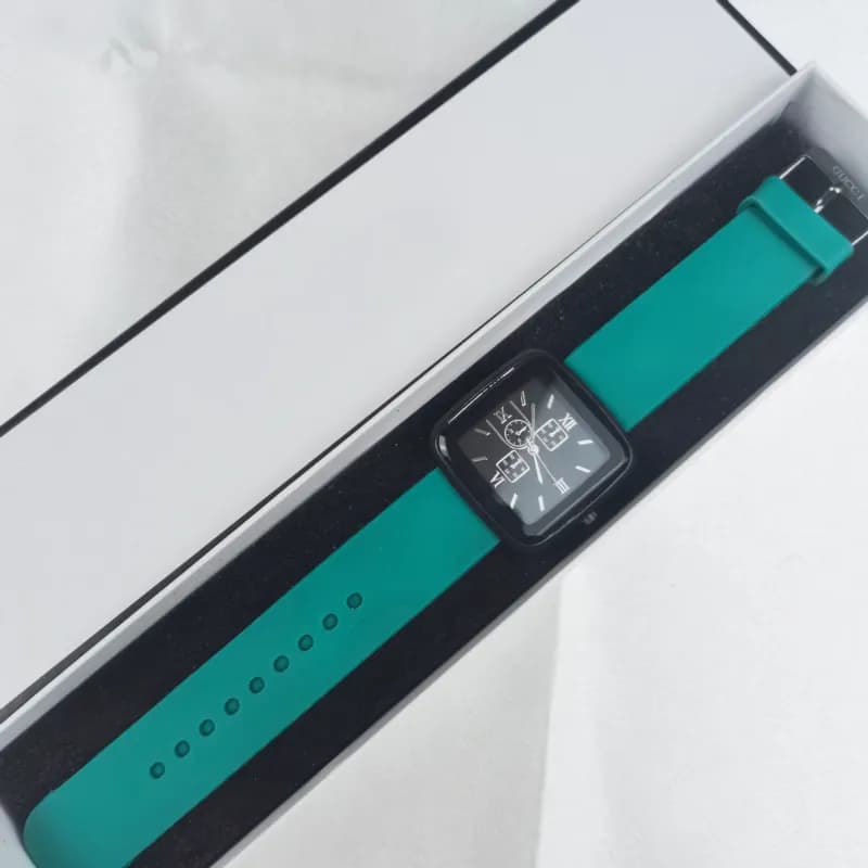 Gucci Fitbit Watch Teal Silicone Strap