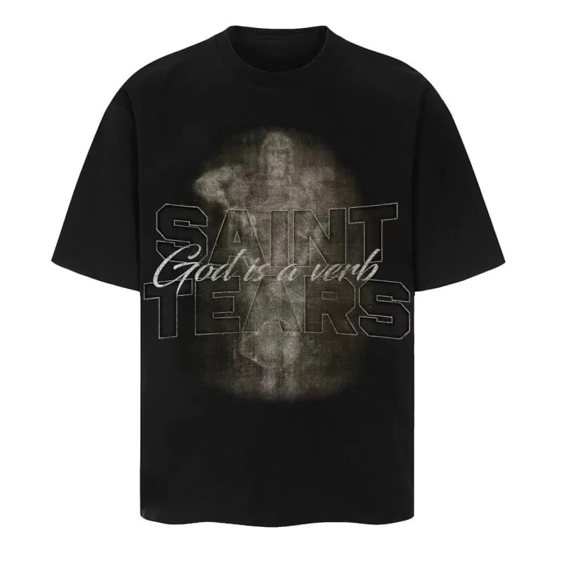 Saint Laurent Graphic T-Shirt Sagrada Família Print — 1003 black