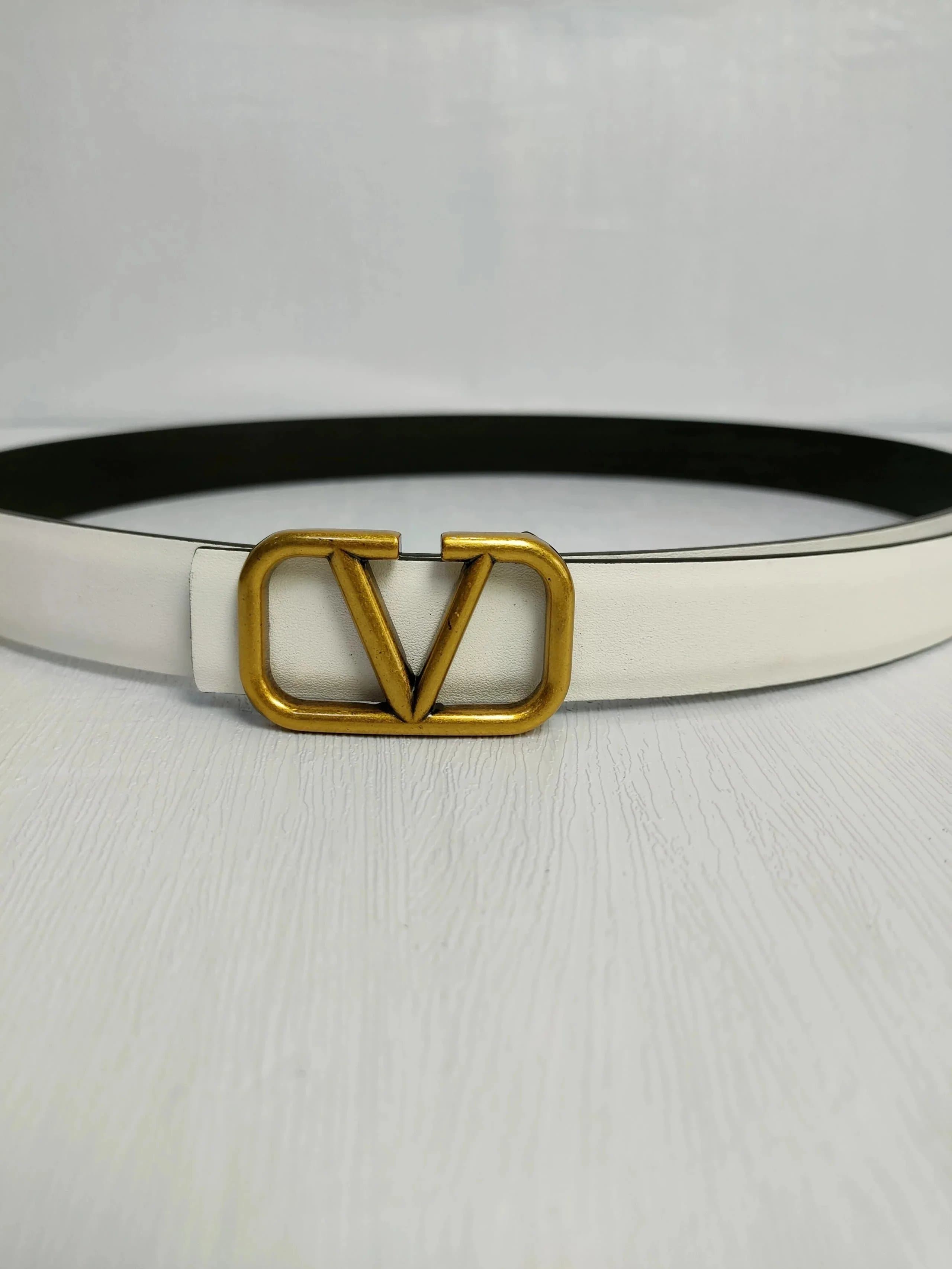 Versace VLogo Belt Two-Tone