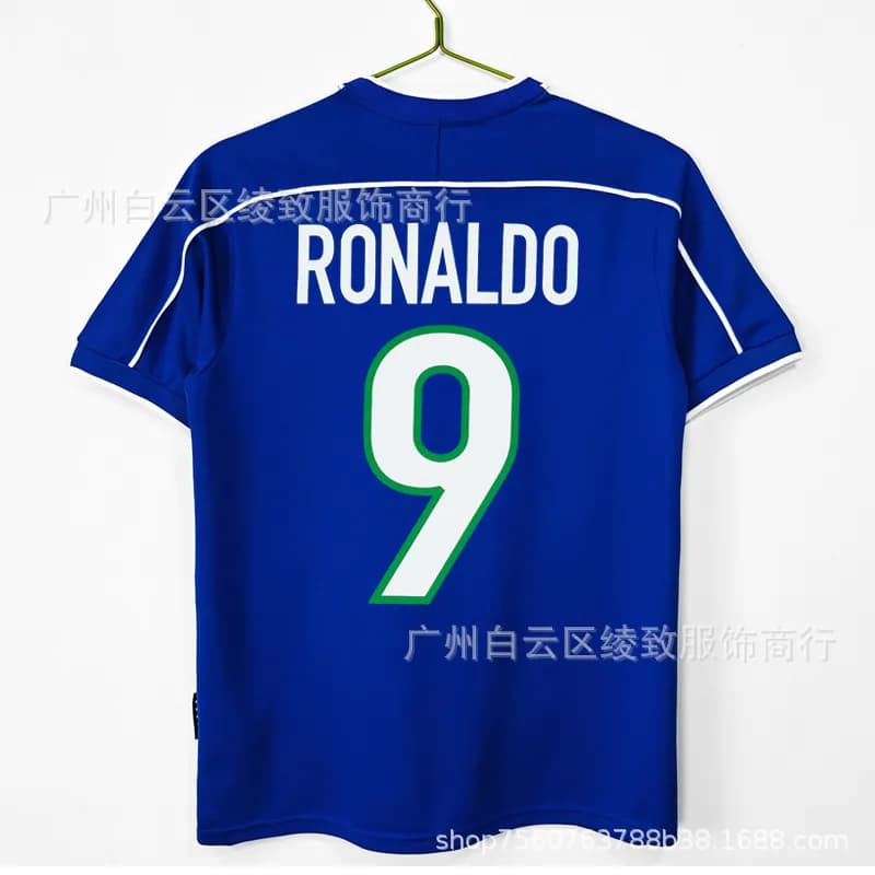 Nike Brazil National Team Jersey Home — 1998巴西客场定制9号球星