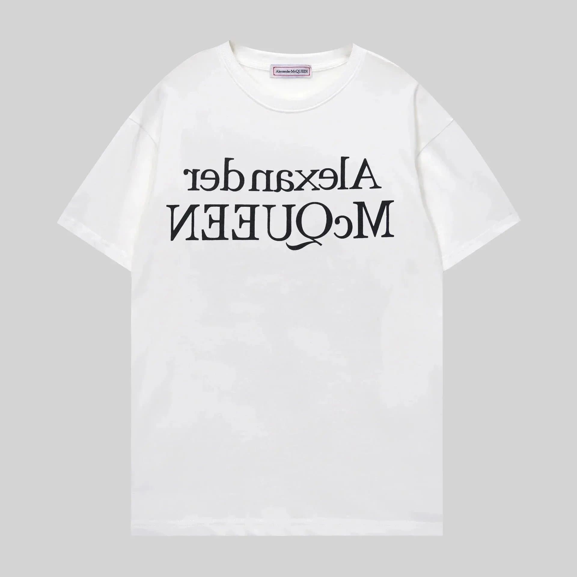 Alexander McQueen Graphic T-Shirt Floral Logo Print — G1115白