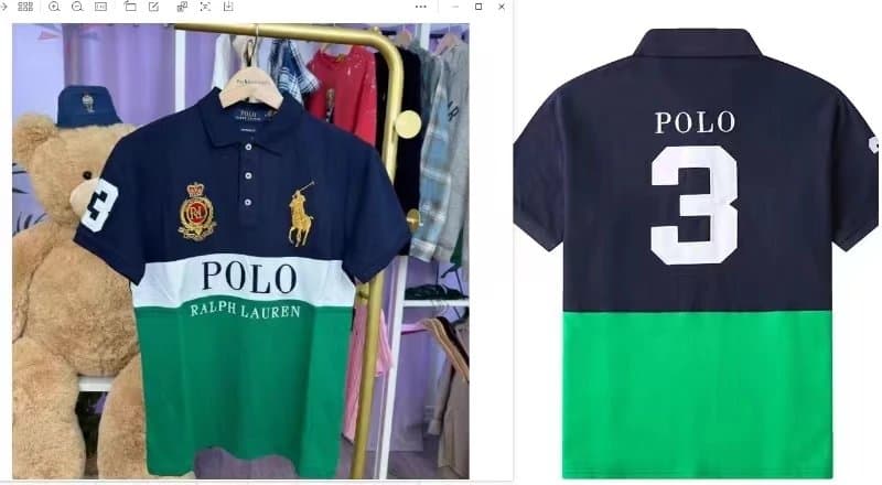 Polo Ralph Lauren Polo Shirt Colorblock with Large Number 3
