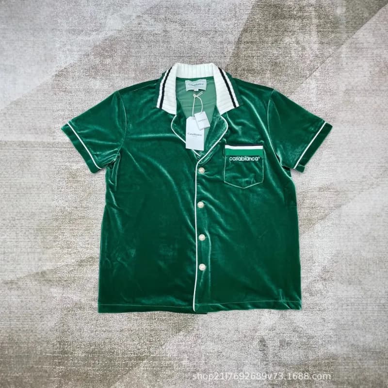 Casablanca Polo Shirt Velvet Piping