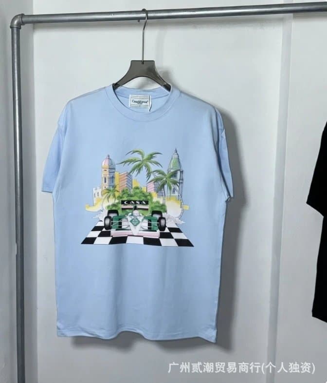 Casablanca Graphic Tee Owl Print — C-125 蓝色