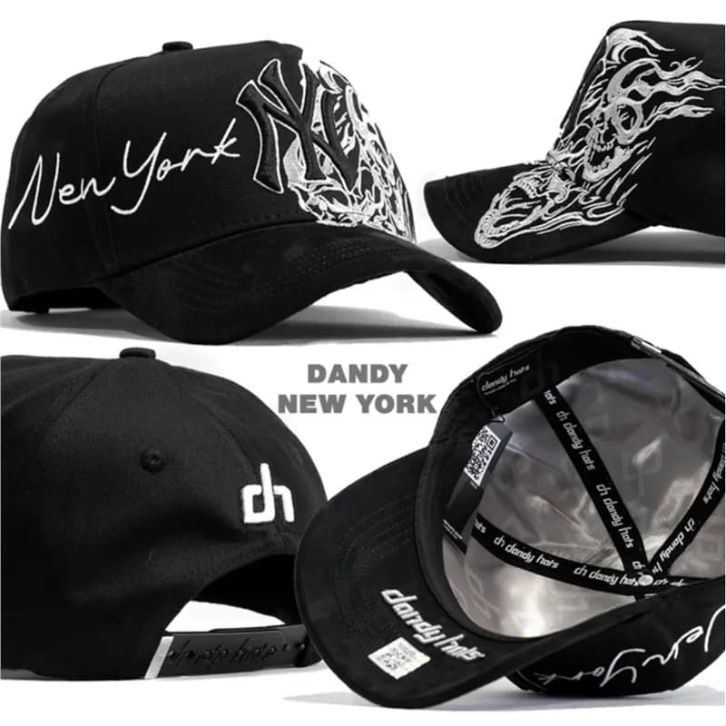 Dandy Hats Snapback Cap New York Skull Embroidery