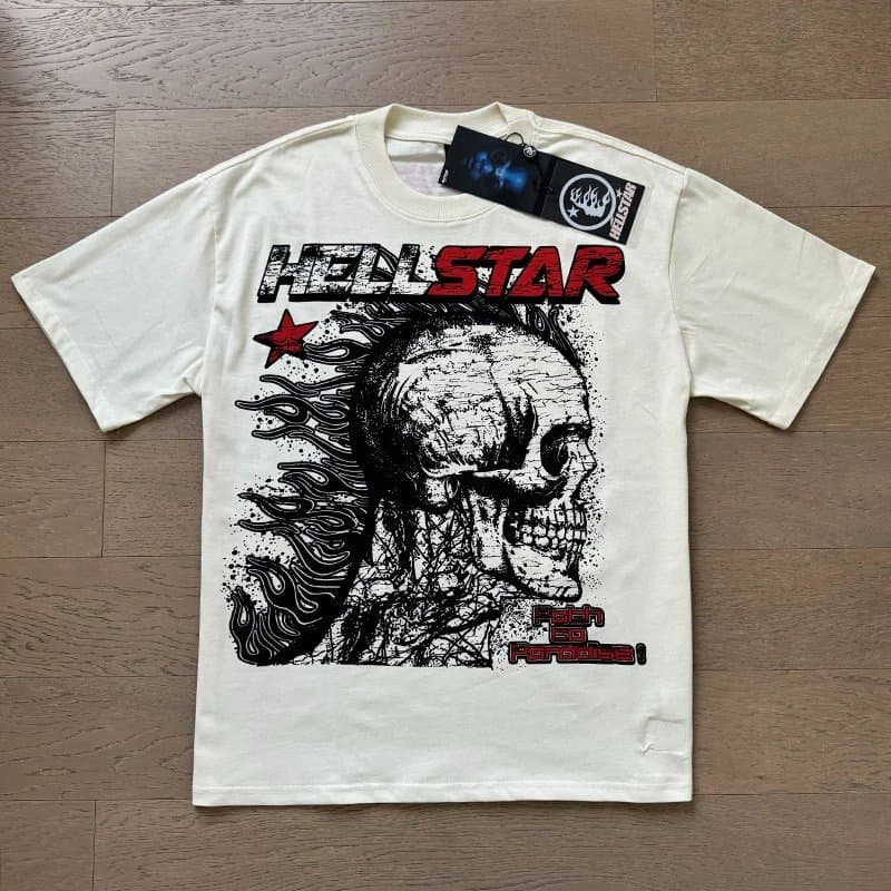 Hellstar Logo Shorts Reflective Star — X567杏色