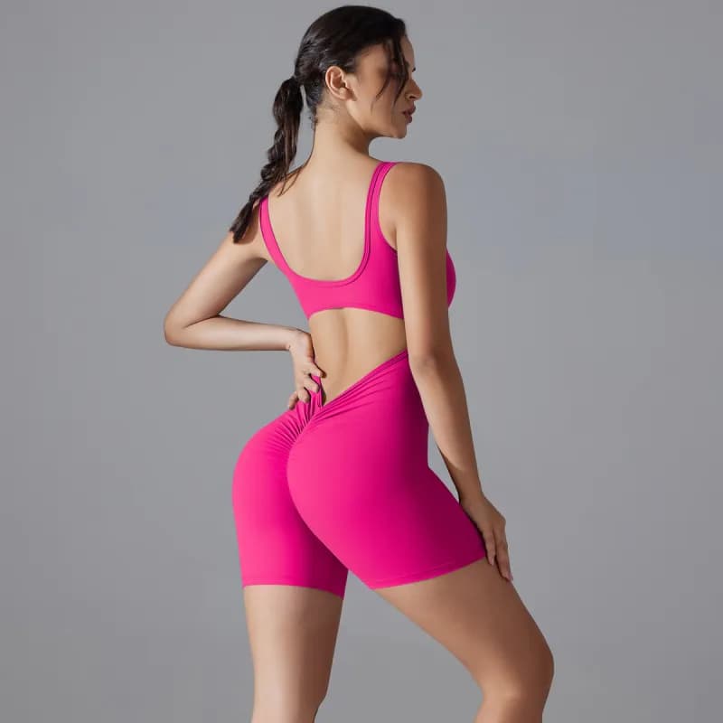 SKIMS Scuba Shorts & Bra Set High-Waisted Ruched