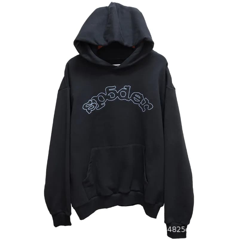 Sp5der Spider Hoodie Spider Web Print — 963黑色