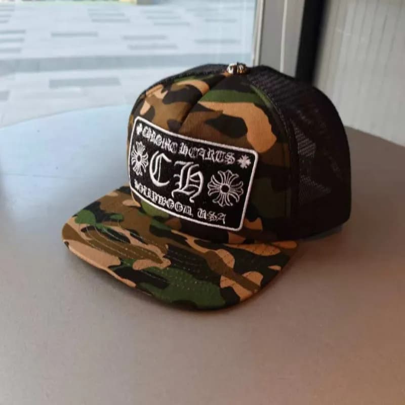 Chrome Hearts Snapback Cap Cross Logo — 罗欣迷彩黑