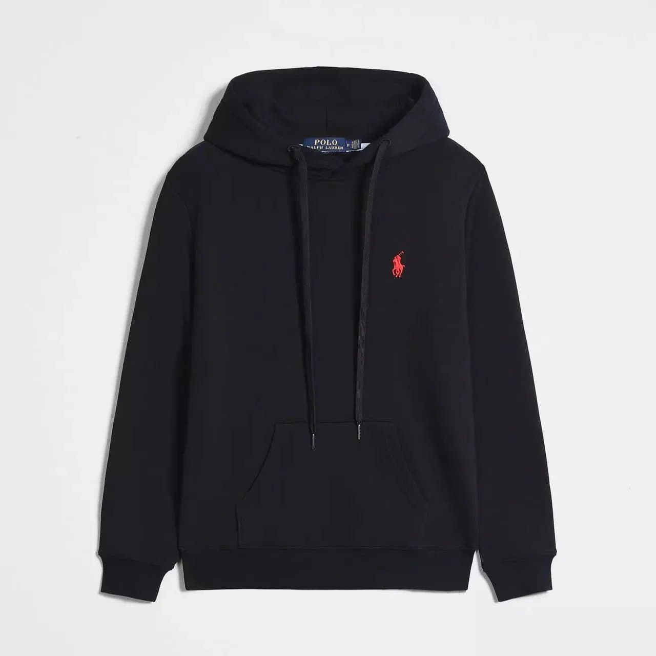 Polo Ralph Lauren Crewneck Sweatshirt Classic Fit — 黑色红标套头卫衣
