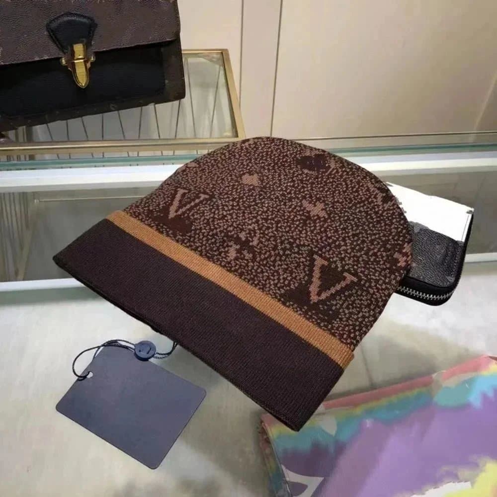 Louis Vuitton Knit Beanie Monogram Pattern — 均码 · 15-咖啡色