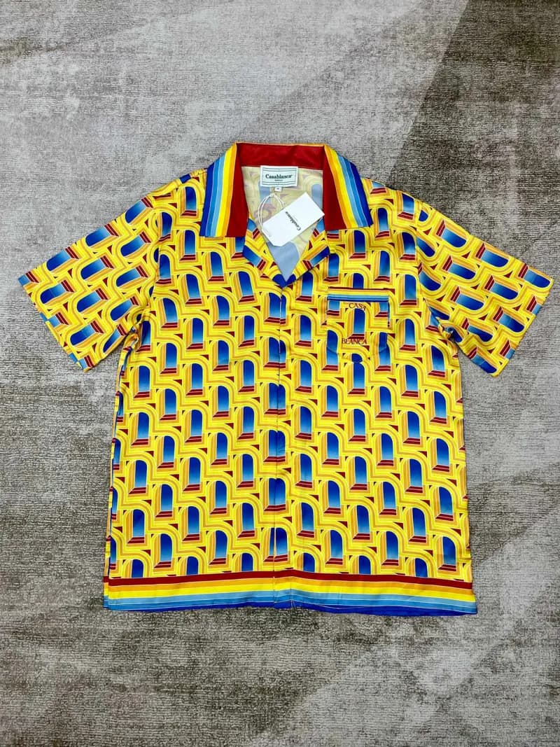 Casablanca Short-Sleeve Shirt Arch Print