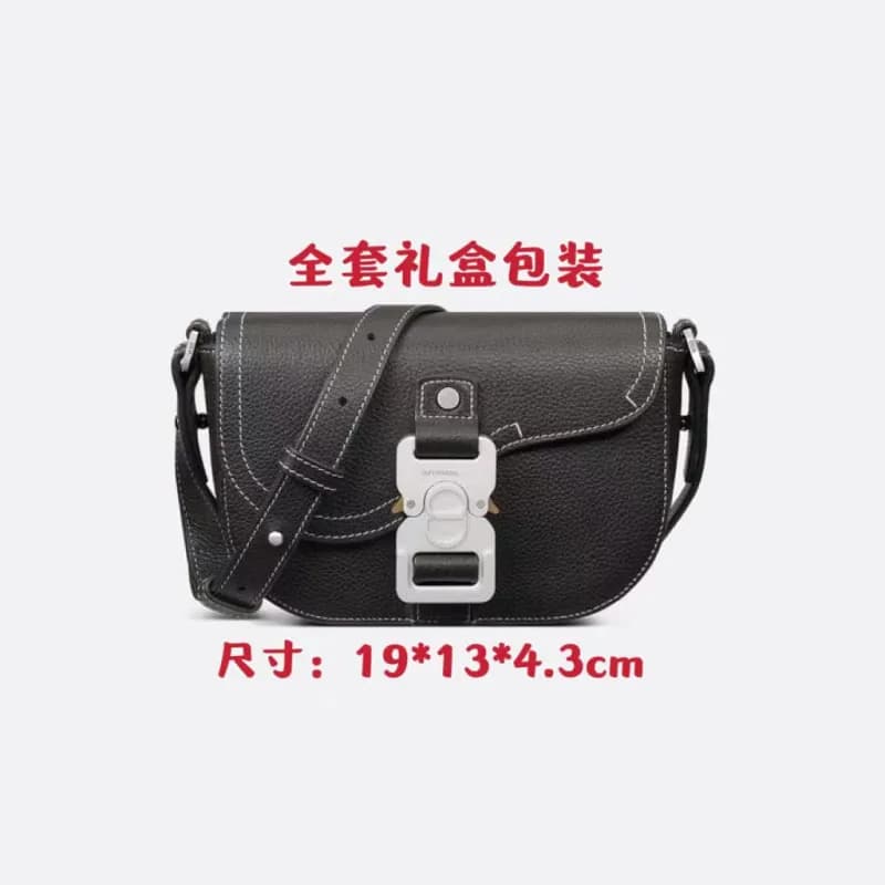1017 ALYX 9SM Saddle Bag Matte Leather with Buckle Closure