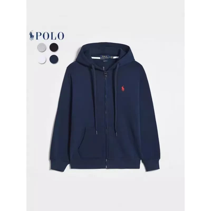 Polo Ralph Lauren Classic Fit Jogger Polo Pony Logo — Zipper navy blue