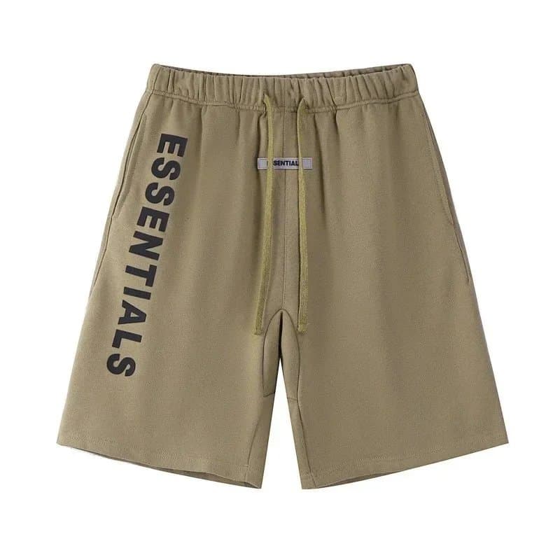 Fear of God Essentials Essentials Shorts Logo Print — 2202驼色（硅胶字母）