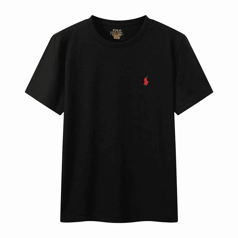 Prada Polo Shirt Logo Patch — Ralph Lauren-黑色红标