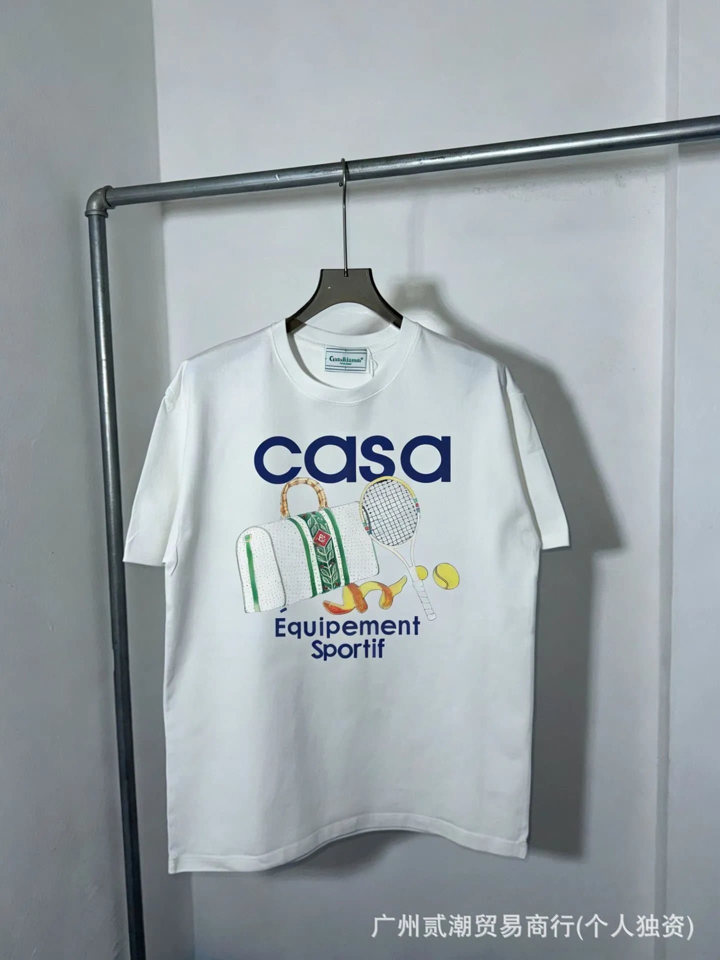 Casablanca Graphic T-Shirt Casa Tennis Print
