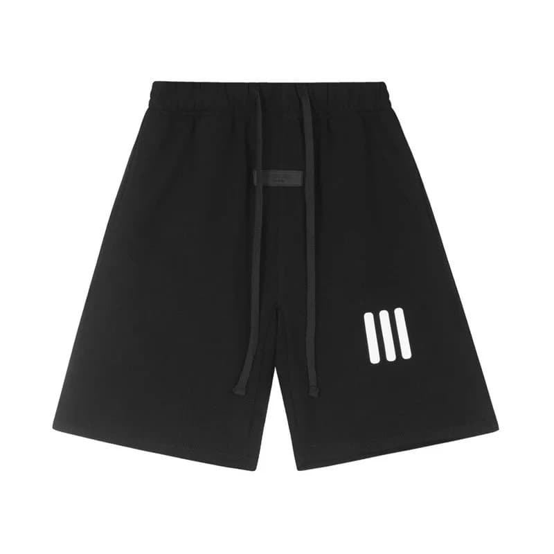 Adidas Three-Stripe Shorts Black with White Logo